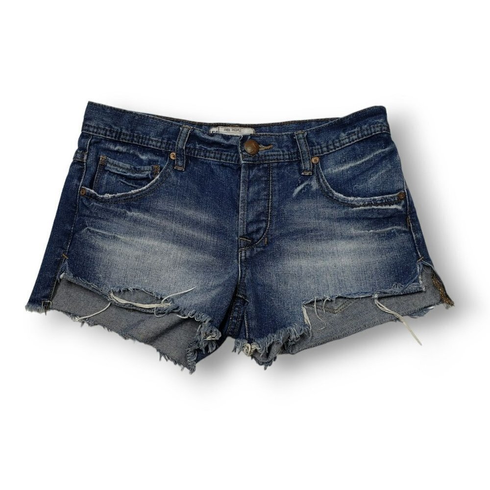 Free People Denim‎ Cutoff Shorts Womens 25 Button Fly